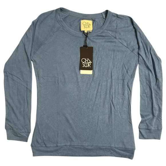 Chaser Blue Long Sleeve Raglan Tee - Picture 1 of 1